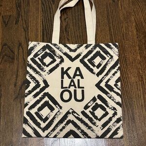 Kalalou Black and Cream Tote Bag